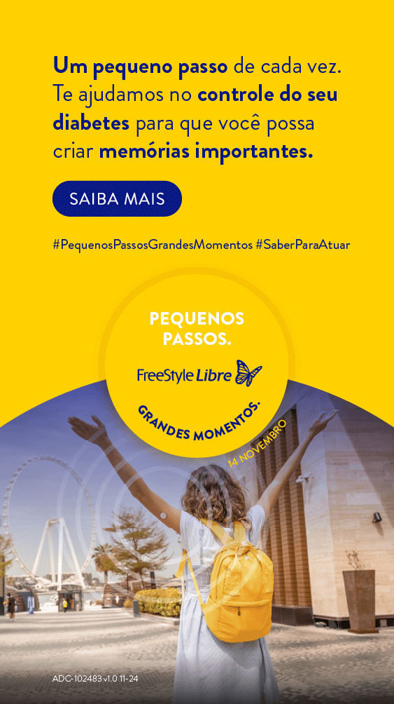 Um pequeno passo de cada vez. Te ajudamos no controle do seu diabetes para que você possa criar memórias importantes. | Saiba Mais | #PequenosPassosGrandesMomentos #SaberParaAtuar