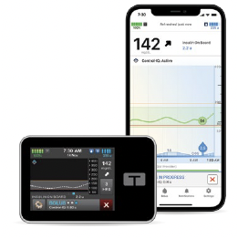 Tandem t-slim X2 insulin pump and t-connect app