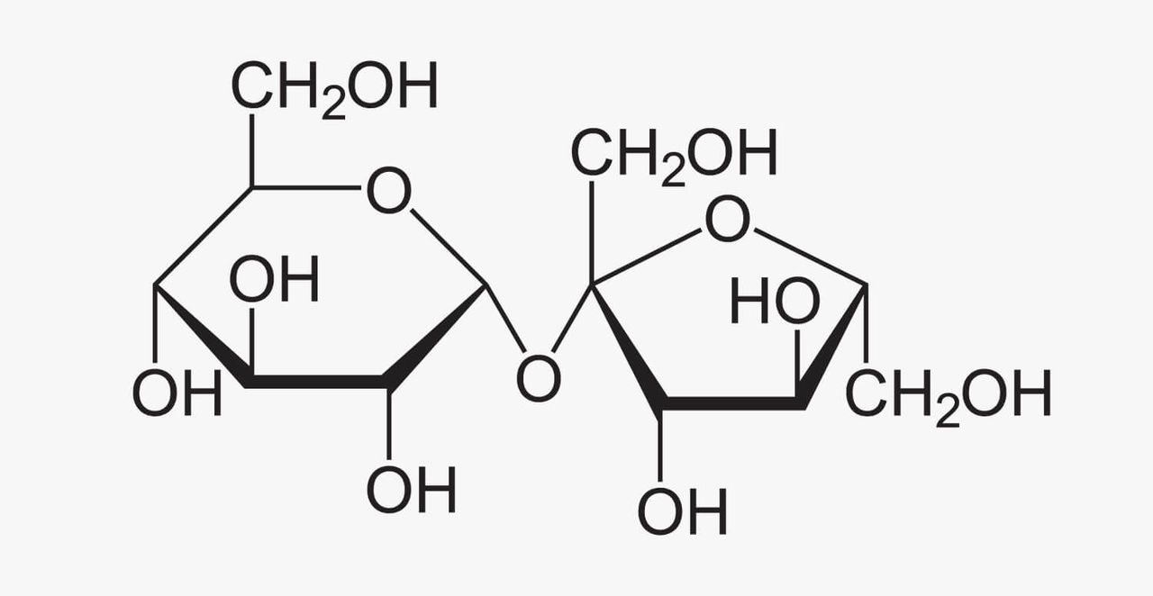 Chemische Strukturformel von Zucker